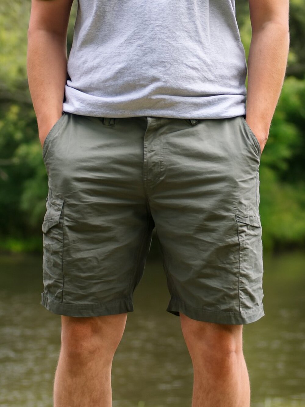 Men's‎ Columbia Shorts Size 36 Olive Green 10" length